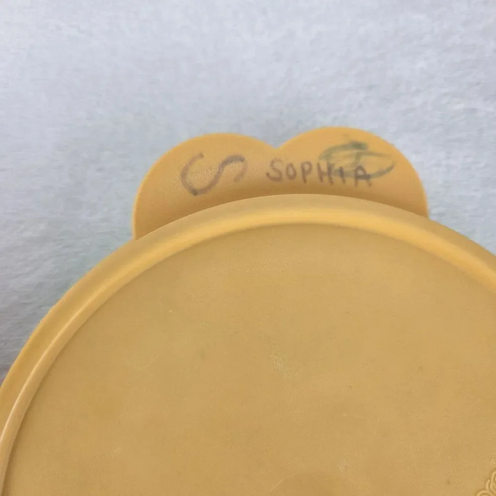 Vintage Tupperware Munchkids Divided Snack Plates With‎ Lids Set Of 2 2552A